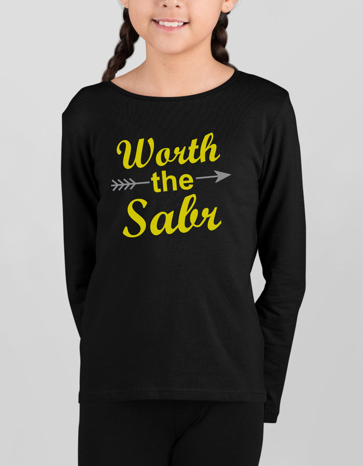 Worth The Sabr Youth Long Sleeve T-shirts