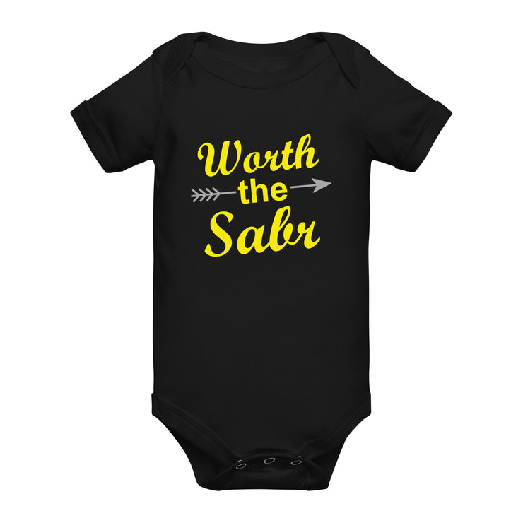 Worth The Sabr Baby Short Sleeve Romper