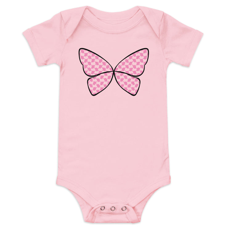 Farasha Pink Baby Short Sleeve One Piece