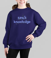 Seek Knowledge Crewneck Kids Sweatshirt