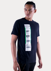 Ticket Round Neck  T-shirt | Black - ImanHood Clothing LTD