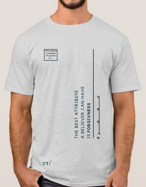 Forgiveness Round Neck T-shirt | Ash Grey - ImanHood Clothing LTD