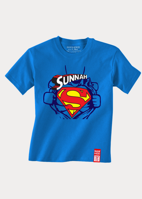 Super Sunnah Kids T-shirt |  Royal Blue - ImanHood Clothing LTD