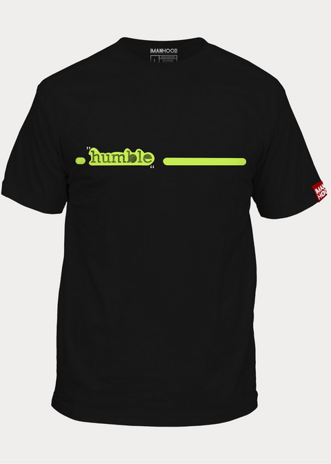 Humble Round Neck T-shirt | Black - ImanHood Clothing LTD